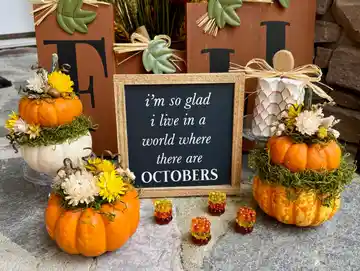 Dried Floral Pumpkins